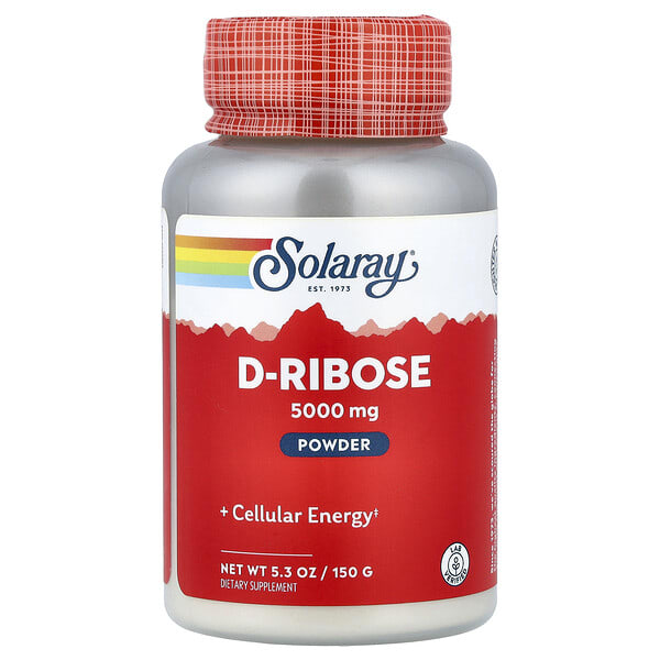 sor89085_v_24.jpg D-рибоза в порошке, 5000 мг, 150 г (5,3 унции) — Solaray