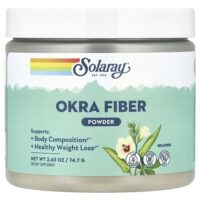Порошок из клетчатки бамии, без добавок, 74,7 г (2,63 унции) — Solaray