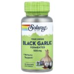 True Herbs, черный чеснок, ферментированный, 500 мг, 50 вегетарианских капсул — Solaray