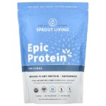 Epic Protein, органический растительный протеин и суперфуды, классический вкус, 455 г (1 фунт) — Sprout Living