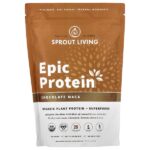 Epic Protein, органический растительный протеин и суперпродукты, шоколад и мака, 455 г (1 фунт) — Sprout Living