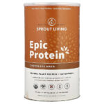 Epic Protein®, органический растительный протеин и суперпродукты, шоколадная мака, 912 г (2 фунта) — Sprout Living