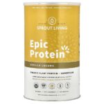 Epic Protein®, органический растительный протеин и суперпродукты, ваниль и лукума, 912 г (2 фунта) — Sprout Living
