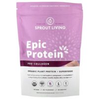 Epic Protein®, Pro Collagen, органический растительный протеин и суперфуды, 336 г (0,7 фунта) — Sprout Living