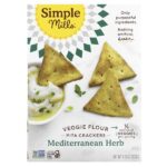 Крекеры из растительной муки, средиземноморские травы, 120 г (4,25 унции) — Simple Mills