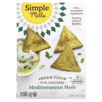 Крекеры из растительной муки, средиземноморские травы, 120 г (4,25 унции) — Simple Mills