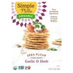 Крекеры из органической муки, чеснок и травы, 120 г (4,25 унции) — Simple Mills