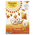 Pop Mmms™, запеченные крекеры, вкус чеддера, 113 г (4 унции) — Simple Mills