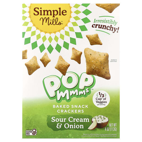 spm67276_v_16.jpg Pop Mmms™, запеченные крекеры, сметана и лук, 113 г (4 унции) — Simple Mills