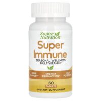 Super Immune, высокоэффективные мультивитамины с глутатионом, минералами и травами для укрепления иммунитета, 60 таблеток — Super Nutrition