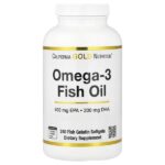 рыбий жир с омега-3, триглицерид Vivomega, 1000 мг, 240 рыбных капсул — California Gold Nutrition