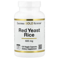 красный ферментированный рис, 600 мг, 120 растительных капсул — California Gold Nutrition