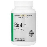 биотин, 5000 мкг, 120 растительных капсул — California Gold Nutrition