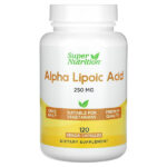 альфа-липоевая кислота, 250 мг, 120 растительных капсул — Super Nutrition
