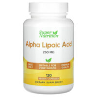 альфа-липоевая кислота, 250 мг, 120 растительных капсул — Super Nutrition