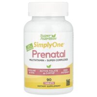 Simply One®, мультивитамины для беременных, с суперзеленью, специями, витамином A и фолатом, 90 таблеток — Super Nutrition