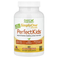 Simply One®, Perfect Kid's®, мультивитамины для детей, с витамином B12, голубикой, специями, витамином A и фолатом, 60 жевательных таблеток — Super Nutrition