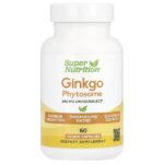 Ginkgo Phytosome, фитосомы гинкго, 360 мг, 60 растительных капсул — Super Nutrition