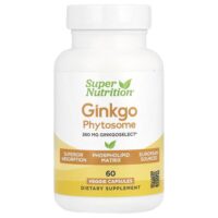 Ginkgo Phytosome, фитосомы гинкго, 360 мг, 60 растительных капсул — Super Nutrition