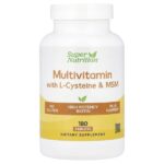 мультивитамины с L-цистеином, МСМ, витамином A и биотином, 180 таблеток — Super Nutrition