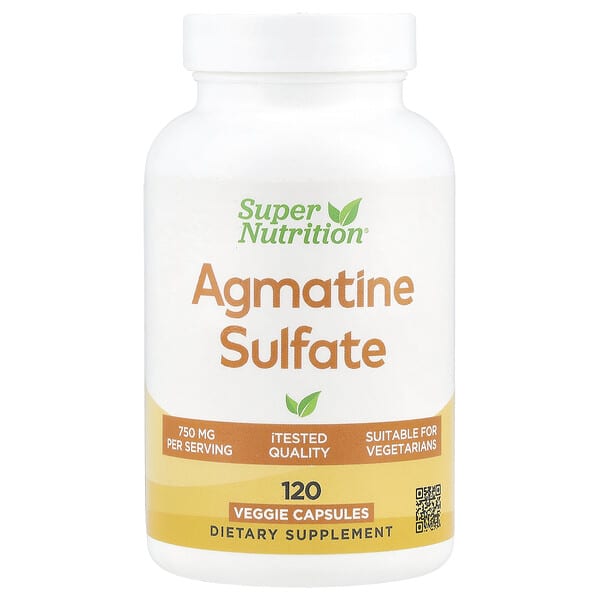 spn02471_v_9.jpg сульфат агматина, 750 мг, 120 растительных капсул — Super Nutrition
