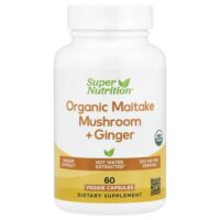 органический гриб-баран с имбирём, 60 вегетарианских капсул — Super Nutrition