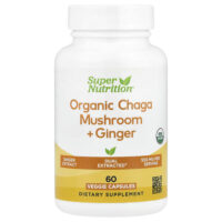 органический гриб чага с имбирём, 60 вегетарианских капсул — Super Nutrition