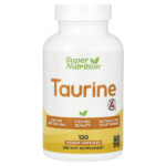 таурин, 120 растительных капсул (500 мг в 1 капсуле) — Super Nutrition