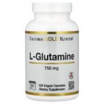L-глютамин, 750 мг, 120 растительных капсул — California Gold Nutrition