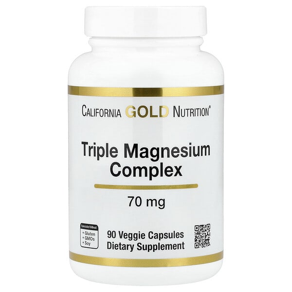 spn02486_v_29.jpg тройной комплекс магния, 70 мг, 90 растительных капсул — California Gold Nutrition