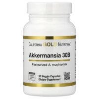 Akkermansia 30B, аккермансия, 30 вегетарианских капсул (150 мг в 1 капсуле) — California Gold Nutrition