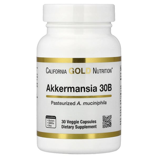 spn02487_v_30.jpg Akkermansia 30B, аккермансия, 30 вегетарианских капсул (150 мг в 1 капсуле) — California Gold Nutrition