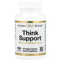 Think Support, с гинкго билоба, тюбетейкой, готу колой, бакопой и ферментами, 60 растительных капсул — California Gold Nutrition