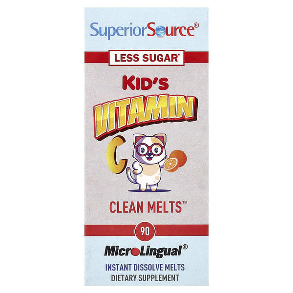 sps90065_v_44.jpg витамин C для детей, Clean Melts™, с апельсиновым вкусом, 90 быстрорастворимых ингредиентов MicroLingual® — Superior Source