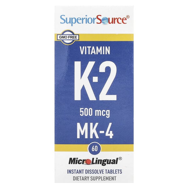 sps90410_v_56.jpg витамин K-2, 500 мкг, 60 быстрорастворимых таблеток MicroLingual — Superior Source