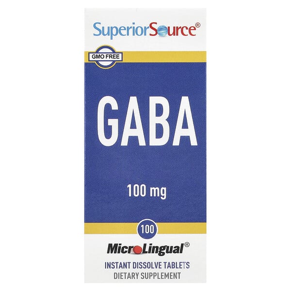 sps90900_v_69.jpg ГАМК, 100 мкг, 100 быстрорастворимых таблеток MicroLingual® — Superior Source