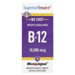 Метилкобаламин B-12, 10 000 мкг, 30 быстрорастворимых таблеток MicroLingual® — Superior Source