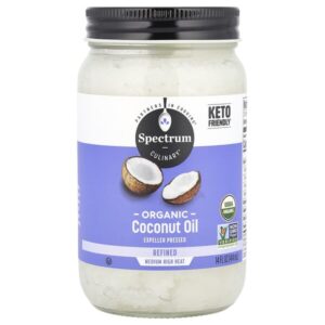 органическое кокосовое масло, рафинированное, 414 мл (14 жидких унций) — Spectrum Culinary