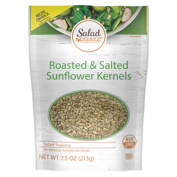 spz69613_v_4.jpg Salad Pizazz!, Roasted & Salted Sunflower Kernels, Salad Topping, 7.5 oz (213 g)