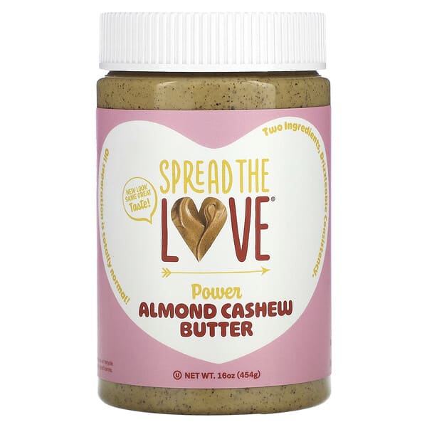 srd47110_v_48.jpg Power Butter, миндальное масло с кешью, 454 г (16 унций) — Spread The Love