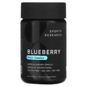 концентрат черники, 800 мг, 60 мягких таблеток — Sports Research