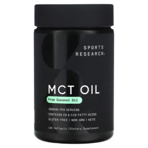 масло MCT, 120 капсул (1000 мг в 1 капсуле) — Sports Research