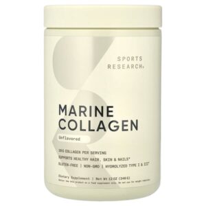 Пептиды из морского коллагена, с нейтральным вкусом, 340 г (12 унций) — Sports Research