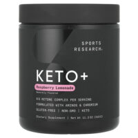 Keto +, малиновый лимонад, 318 г (11,2 унции) — Sports Research