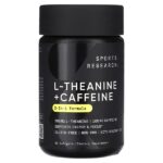 L-теанин и кофеин с маслом MCT, 60 капсул — Sports Research