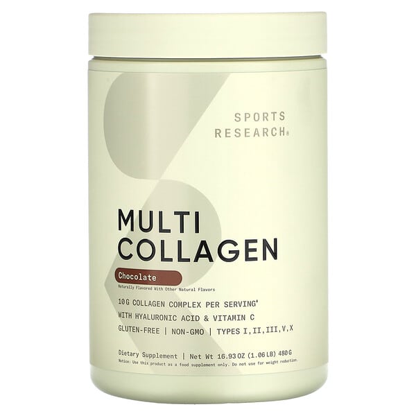 sre01306_v_64.jpg Multi Collagen, шоколад, 480 г (1,06 фунта) — Sports Research