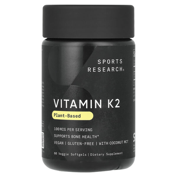 sre04394_v_66.jpg растительный витамин K2, 100 мкг, 60 растительных капсул — Sports Research