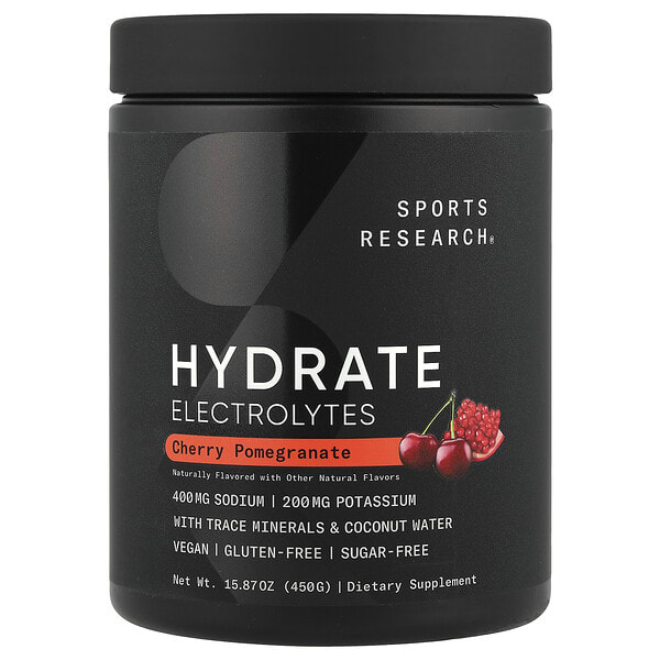 sre09139_v_16.jpg Hydrate, электролиты, вишня и гранат, 450 г (15,87 унции) — Sports Research