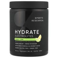 Hydrate, электролиты, лимон и лайм, 450 г (15,87 унции) — Sports Research