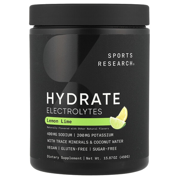 sre09140_v_16.jpg Hydrate, электролиты, лимон и лайм, 450 г (15,87 унции) — Sports Research